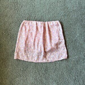 Art Class Girls Pink Floral Skort M 8 Built-In Shorts